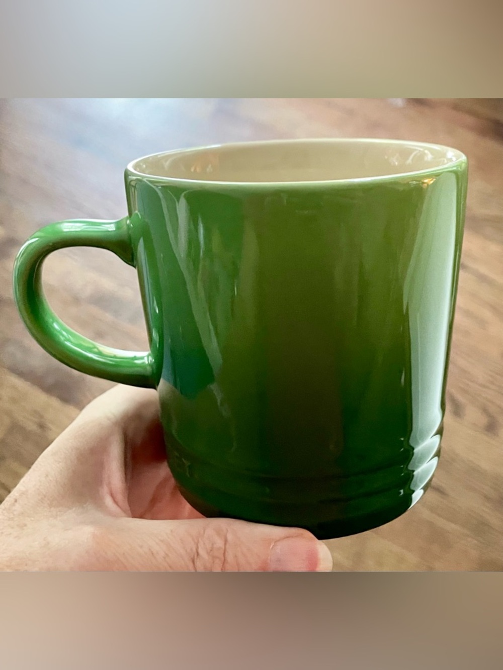 Le Creuset Bamboo Green Ombre Stoneware Mug 350ml/12 oz NWT second choix